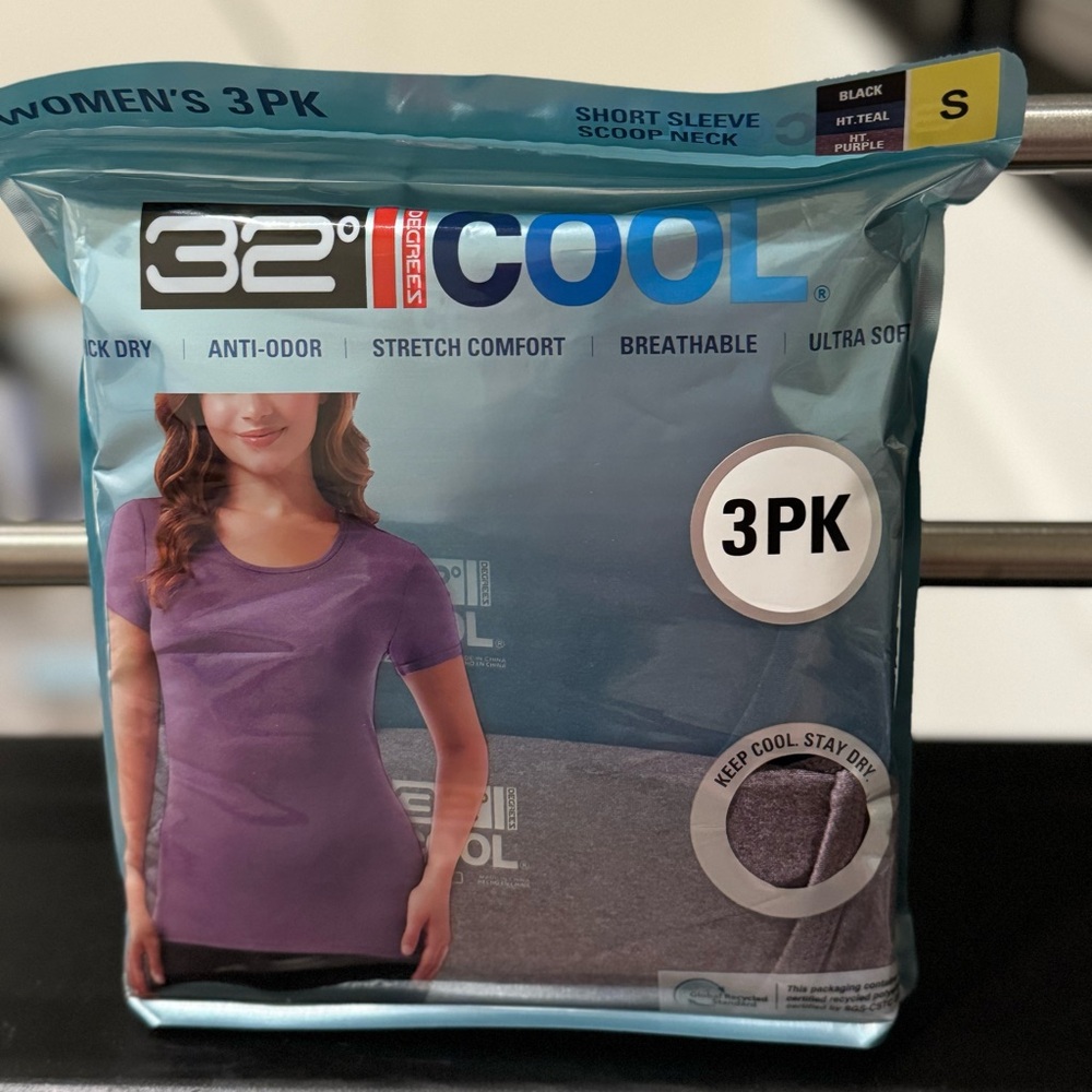 32 DEGREES short sleeve scoop neck 3pk women tshirt